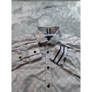 Robert Graham Modern Americana Shirt Mens L Flip Cuff Long Sleeve Preppy‎ Ofiice